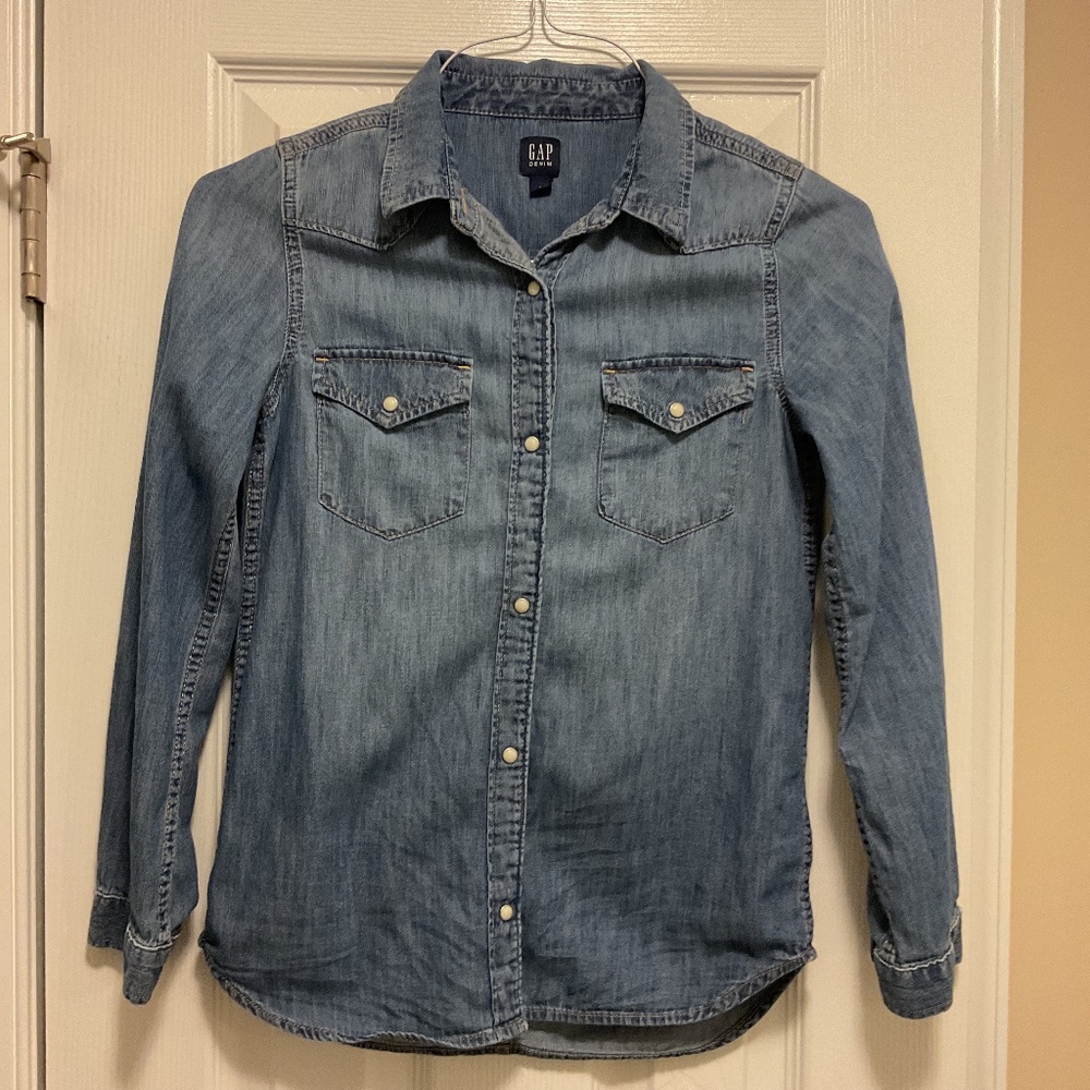 Girls Gap Western Denim Long Sleeve, Size L